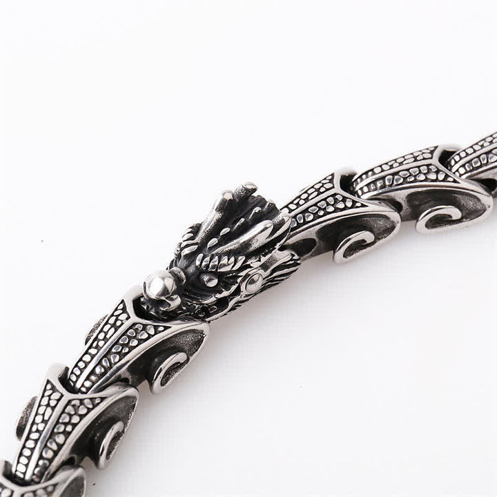 Buddha Stones Dragon Pattern Titanium Steel Protection Necklace Pendant Bracelet - image 10