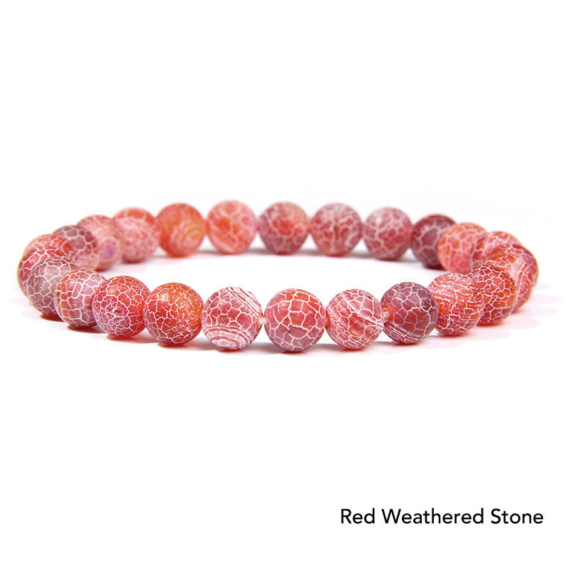 Natural Agate Stone Crystal Balance Beaded Bracelet