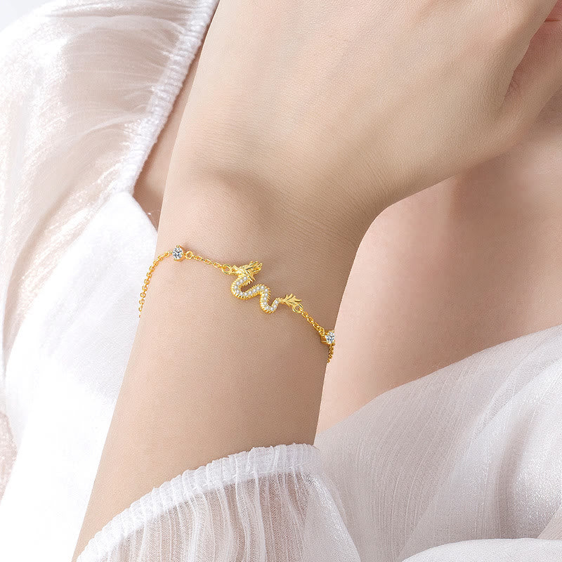 Buddha Stones 925 Sterling Silver Year Of The Dragon Auspicious Golden Dragon Luck Red Rope Chain Bracelet - image 16