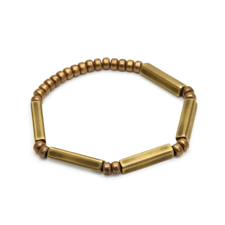 Buddha Stones Tibetan Simple Design Copper Wealth Luck Bracelet - image 7