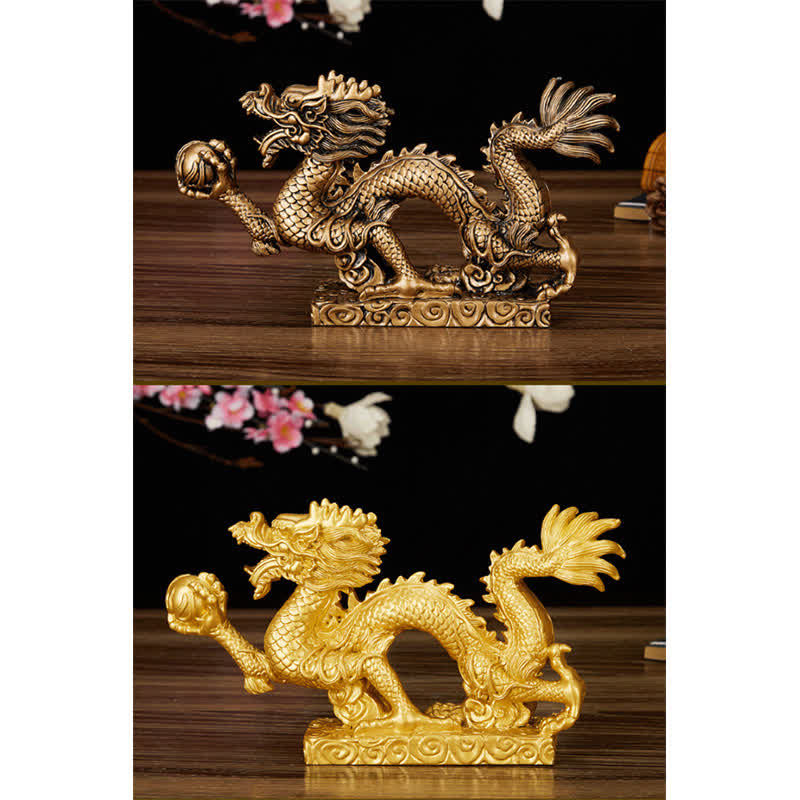 Buddha Stones Feng Shui Dragon Auspicious Cloud Wealth Luck Decoration