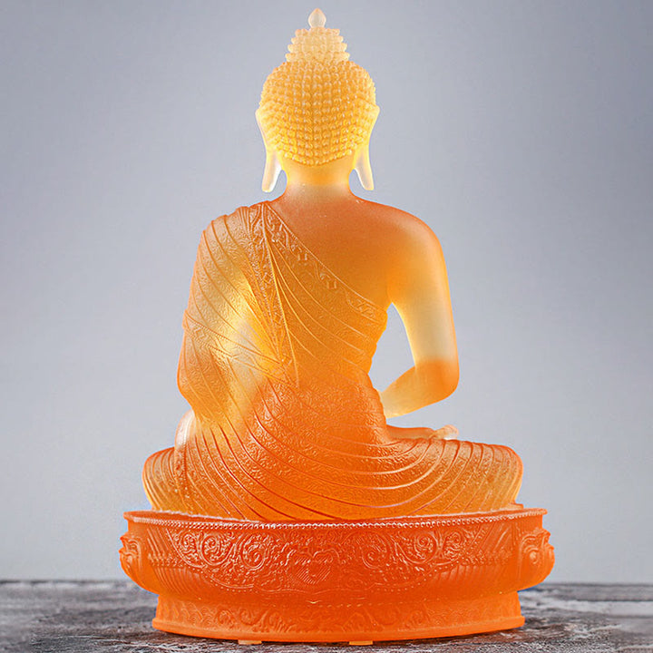 Buddha Stones Buddha Handmade Figurine Liuli Art Piece Serenity Statue Home Offering Decoration - image 10