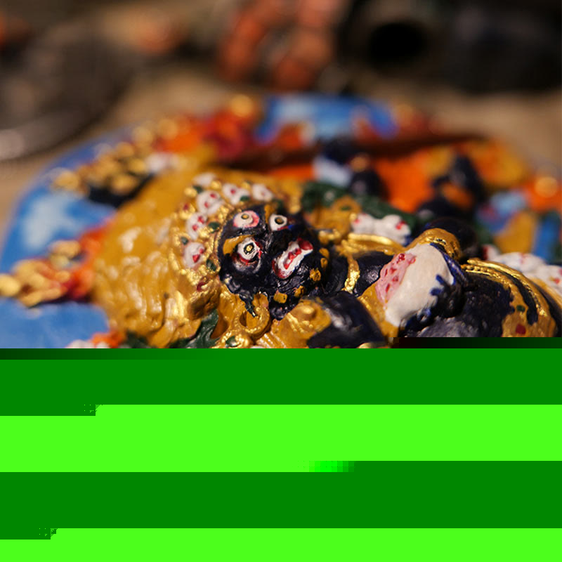 Buddha Stones Mini Daikokuten God of Wealth Buddha Tibet Clay Serenity Home Decoration - image 1