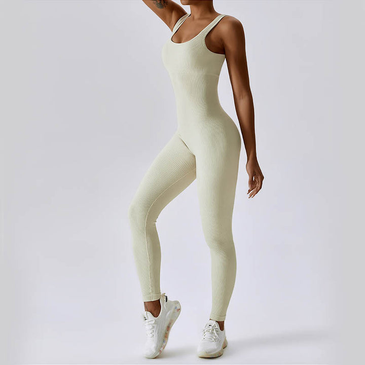 Buddha Stones Seamless High Stretch Jumpsuit Sports Fitness Yoga Women Bodysuit