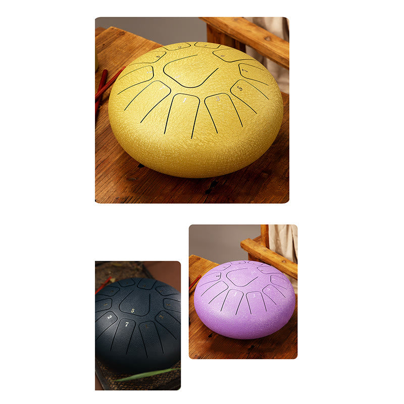 Buddha Stones Steel Tongue Drum Sound Healing Mindfulness Meditation Yoga Drum Kit 11 Note 8 Inch - image 26