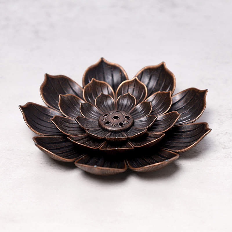 Buddha Stones Creative Six-hole Lotus Incense Burner - image 7