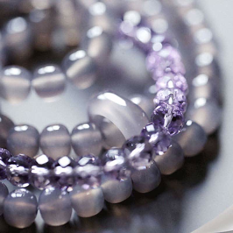 Natural Amethyst Crystal Meditation Healing Bracelet - image 15