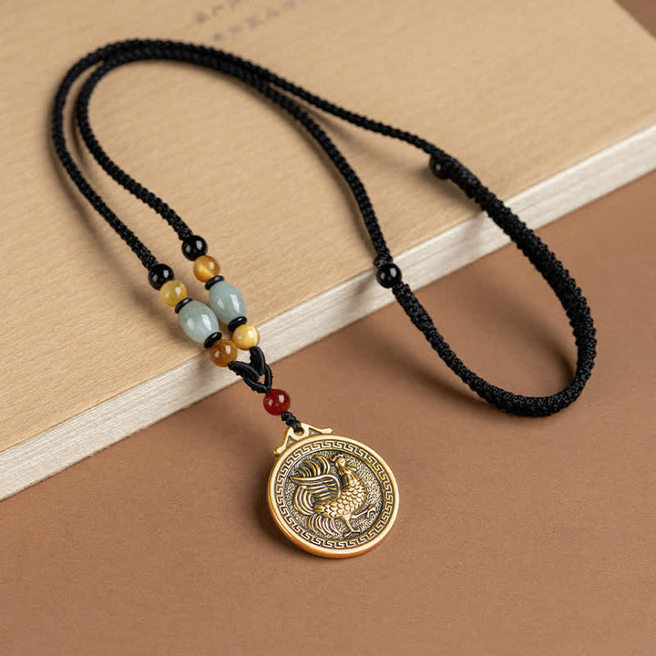 12 Chinese Zodiac Blessing Wealth Fortune Necklace Pendant - Rooster - image 22
