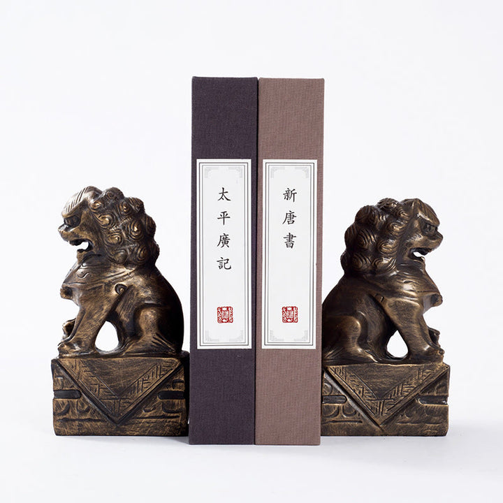 2Pcs Lion Statue Courage Strength Resin Home Office Decoration - A Pair of Lions-Brown - image 7
