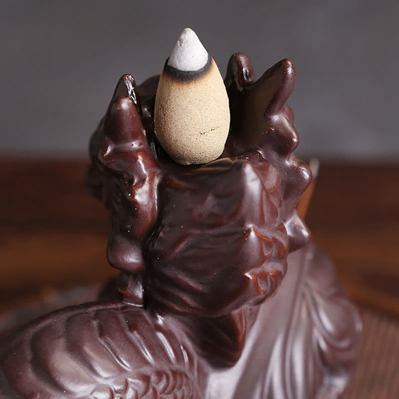Dragon Pattern Success Ceramic Incense Burner Decoration - image 5