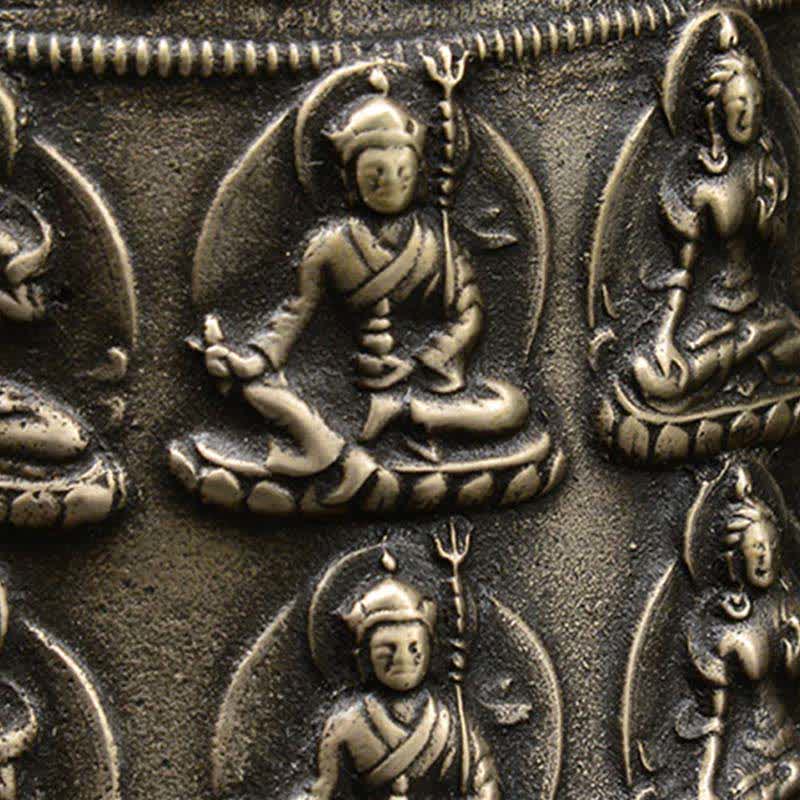 Tibetan Engraved Buddha Dragon Wind Chime Bell Copper Luck Wall Hanging Decoration - image 6