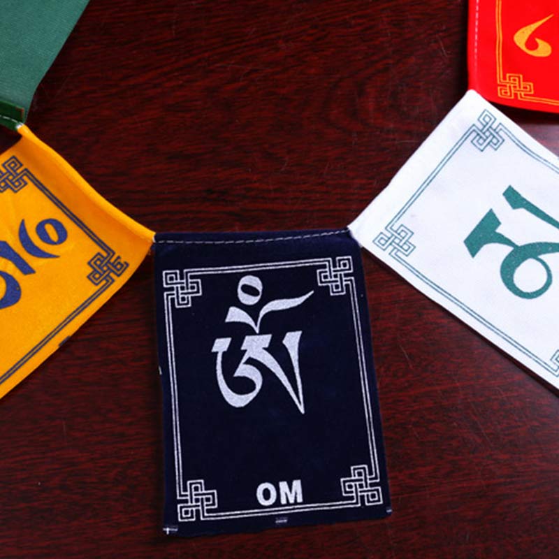 Tibetan Blessing Windhorse Om Mani Padme Hum Outdoor Car Prayer Flag Decoration - image 3