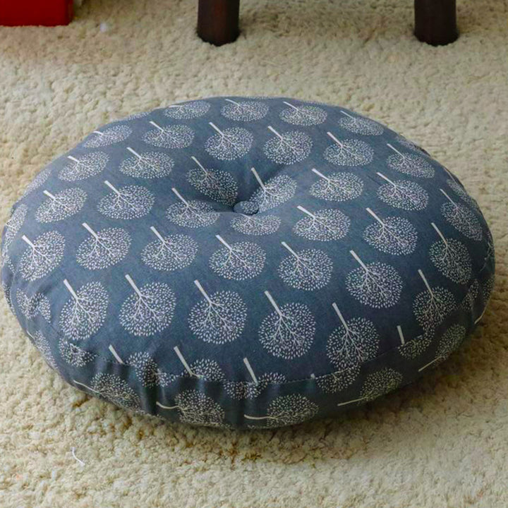 Lotus Simple Pattern Linen Meditation Seat Cushion Home Living Room Decoration - Detachable - 40cm*10cm - LightSteelBlue - image 24