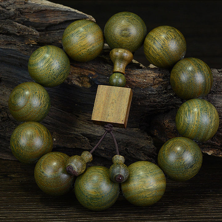 Buddha Stones Tibetan Green Sandalwood Cure Bracelet - 20mm(12 beads) - image 1