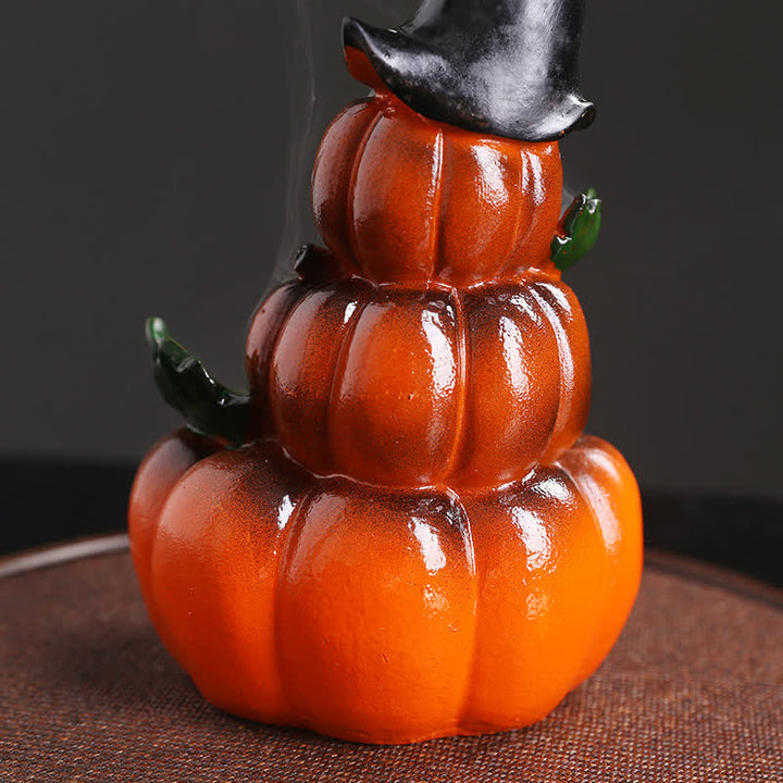 Halloween Pumpkins Ghost Resin Backflow Smoke Fountain Incense Burner Decoration - image 4