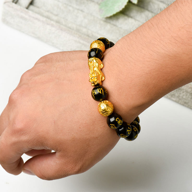 Feng Shui PiXiu Obsidian Attract Wealth Bracelet