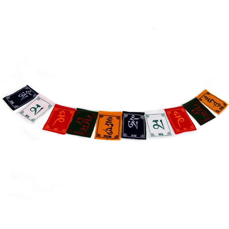 Tibetan Blessing Windhorse Om Mani Padme Hum Outdoor Car Prayer Flag Decoration - 0.85m - image 4