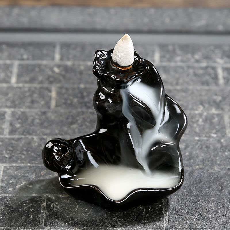 Handcrafted Waterfall Incense Holder Backflow Cone Ceramic Burner - image 3