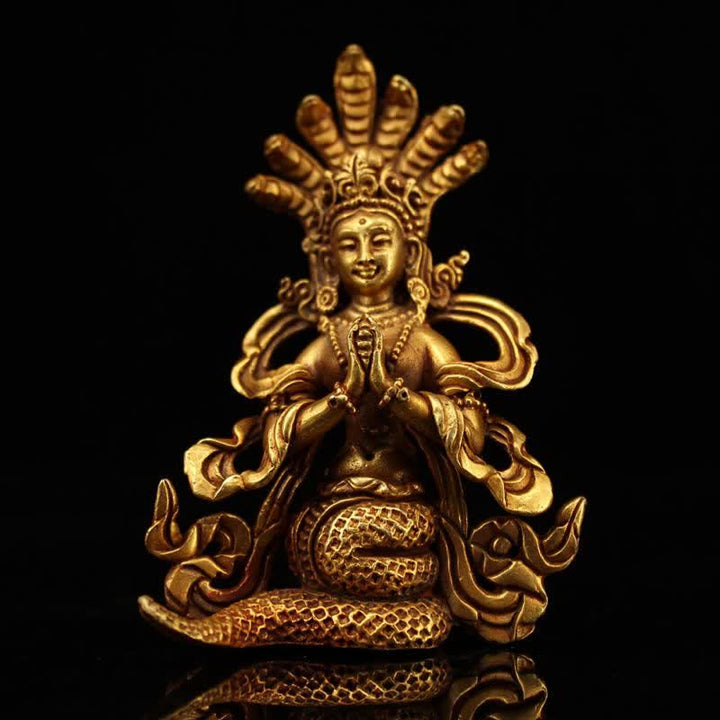 Bodhisattva Nagarjuna Protection Copper Statue Decoration - image 6