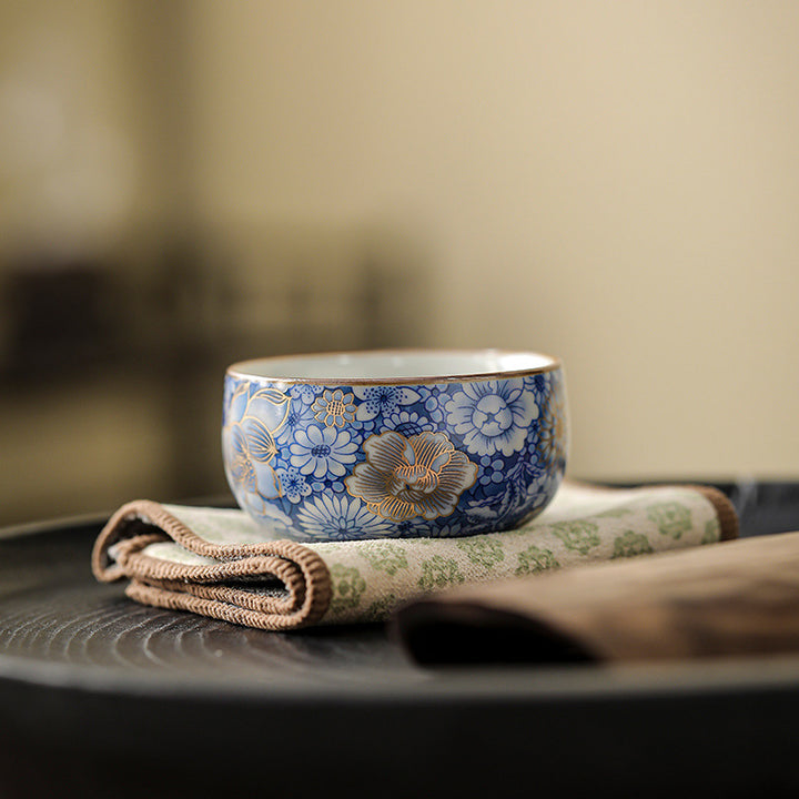 Buddha Stones Lotus Chrysanthemum Plum Blossom Flower Teacup Kung Fu Tea Cup Teapot