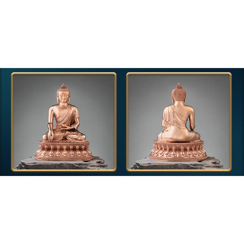 Gautama Shakyamuni Buddha Figurine Serenity Copper Statue Home Decoration - image 14