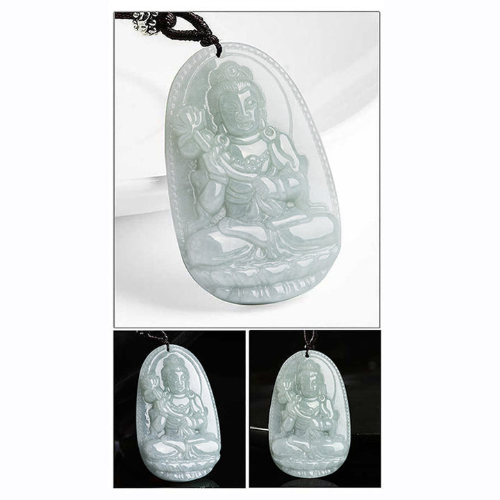 Buddha Stones Chinese Zodiac Natal Buddha Jade Wealth Prosperity Necklace Pendant - image 12