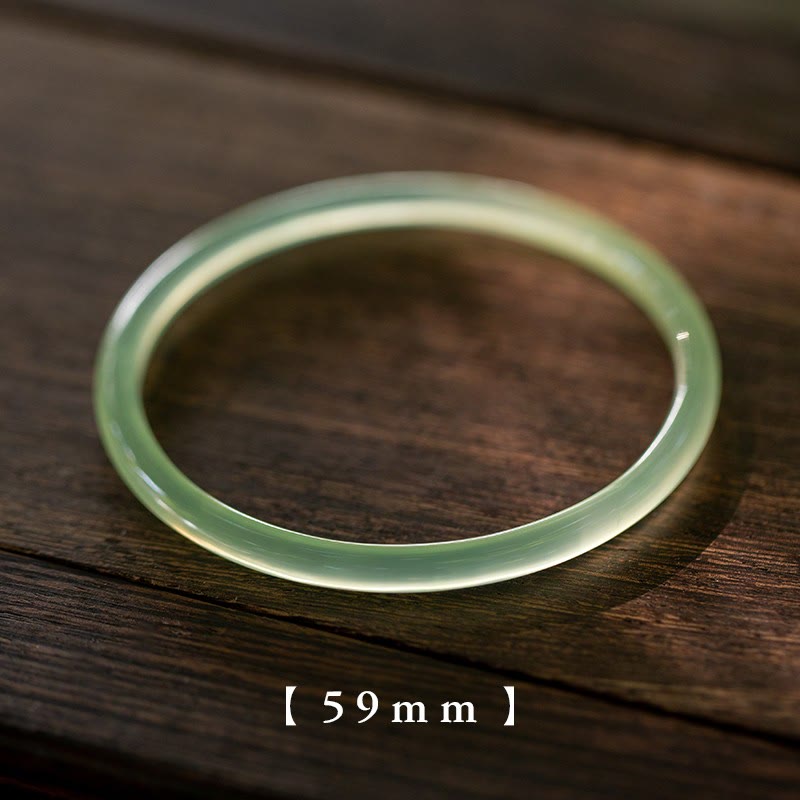 Buddha Stones Natural Green Chalcedony Strength Courage Cuff Bangle Bracelet - 59mm - image 10