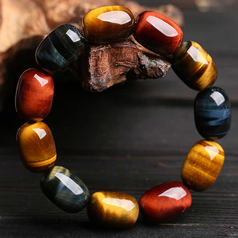 Buddha Stones Natural Tiger Eye Healing Protection Bracelet - Tiger Eye(Wrist Circumference: 17-18cm) - image 0