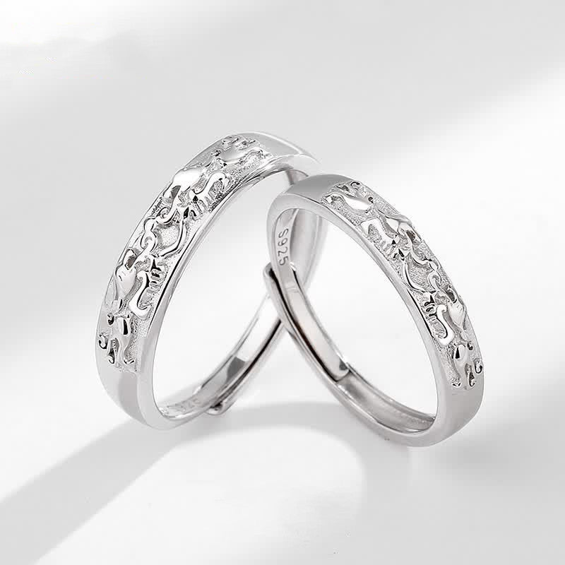 Buddha Stones 925 Sterling Silver PiXiu Balance Adjustable Couple Ring - image 1