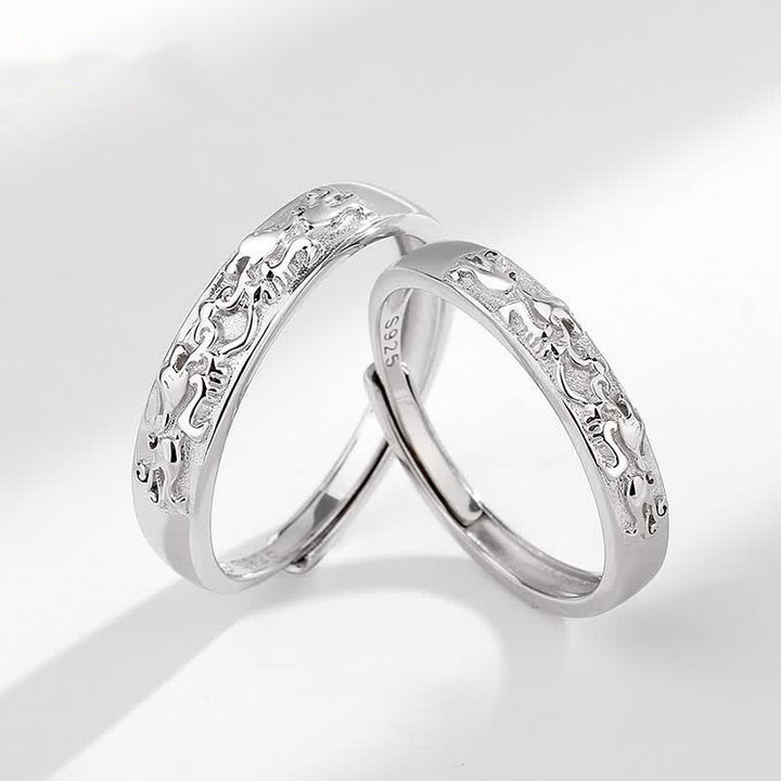 Buddha Stones 925 Sterling Silver PiXiu Balance Adjustable Couple Ring - image 1