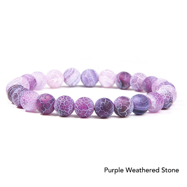 Natural Agate Stone Crystal Balance Beaded Bracelet