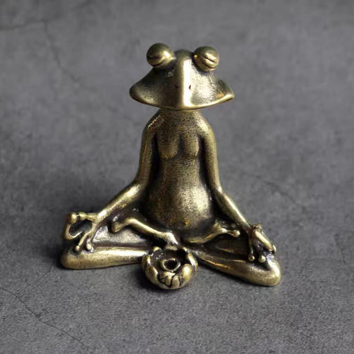 Buddha Stones Mini Small Frog Turtle Koi Fish Snail Crab Copper Wealth Home Decoration - image 5
