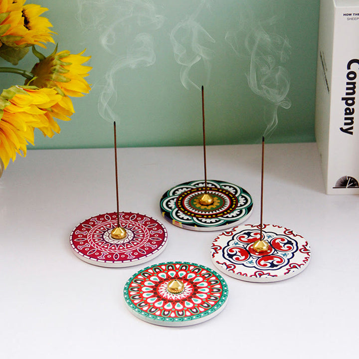 Colorful Pattern Ceramic Blessing Stick Incense Burner - image 0