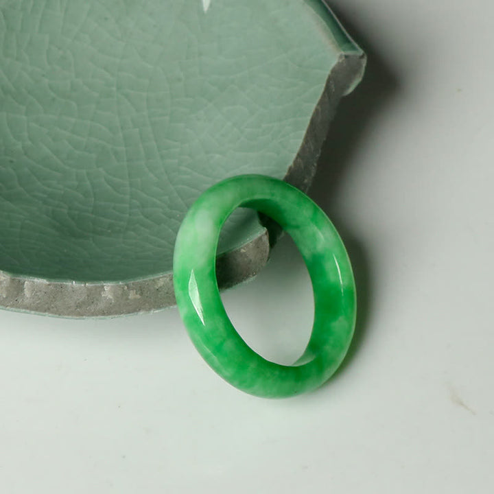 Buddha Stones  Jade Abundance Luck Ring