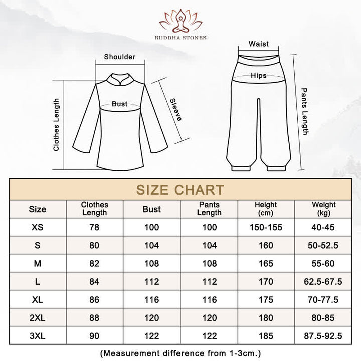 Auspicious Clouds Gradient Meditation Prayer Spiritual Zen Tai Chi Qigong Practice Women's Clothing Set - image 17