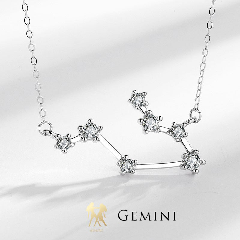Buddha Stones 925 Sterling Silver 12 Constellations of the Zodiac Astrology Blessing Necklace Pendant - Gemini - image 21