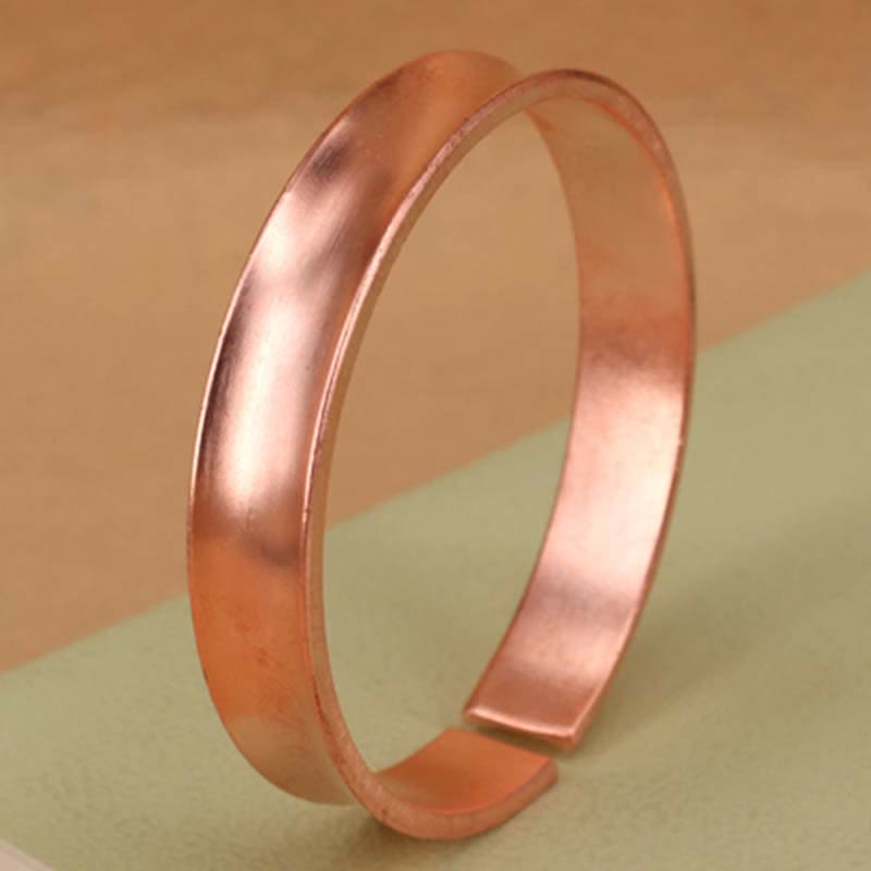 Copper Wealth Luck Cuff Bracelet Bangle - Rose Gold - image 1