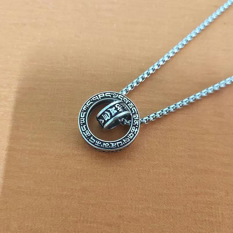 Buddha Stones Tibetan Om Mani Padme Hum Carved Peace Purity Chain Necklace Pendant - image 10