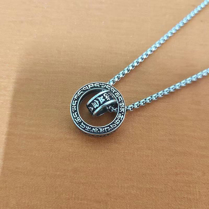 Buddha Stones Tibetan Om Mani Padme Hum Carved Peace Purity Chain Necklace Pendant - image 10