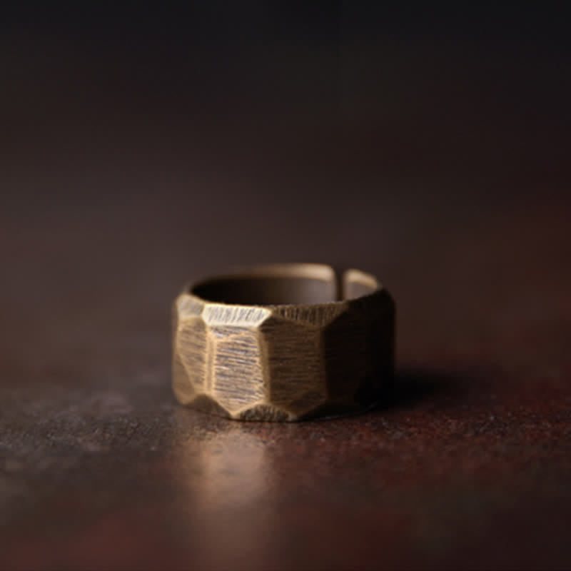Buddha Stones Tibetan Simple Design Copper Wealth Ring - image 24