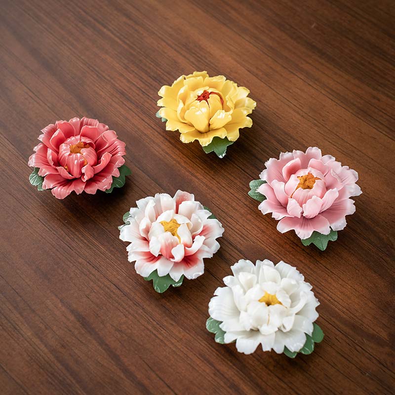 Tibetan Lotus Blessing Ceramic Stick Incense Burner Decoration - image 2