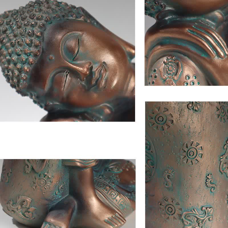 Tibetan Meditating Buddha Serenity Resin Statue Decoration - image 4
