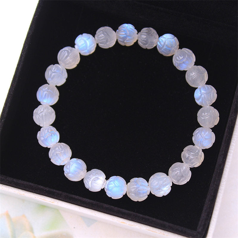 Natural Moonstone Lotus Love Bracelet - image 10