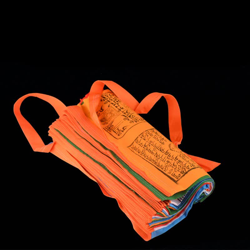 Tibetan 5 Colors Windhorse Scriptures Auspicious Outdoor Prayer Flag - image 1