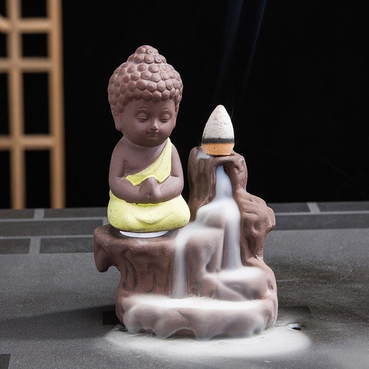 Buddha Stones  Backflow Smoke Fountain Ceramic Blessing Incense Burner Decoration - image 9