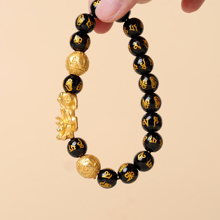 Feng Shui PiXiu Obsidian Attract Wealth Bracelet