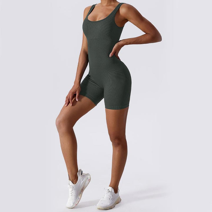 Buddha Stones High Stretch Sleeveless Seamless Jumpsuit Sports Fitness Yoga Women Bodysuit