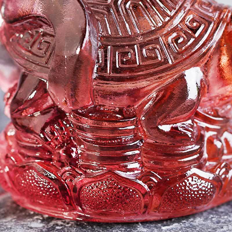 Buddha Stones Feng Shui Four Symbols Azure Dragon Handmade Liuli Crystal Art Piece Home Office Decoration - image 14