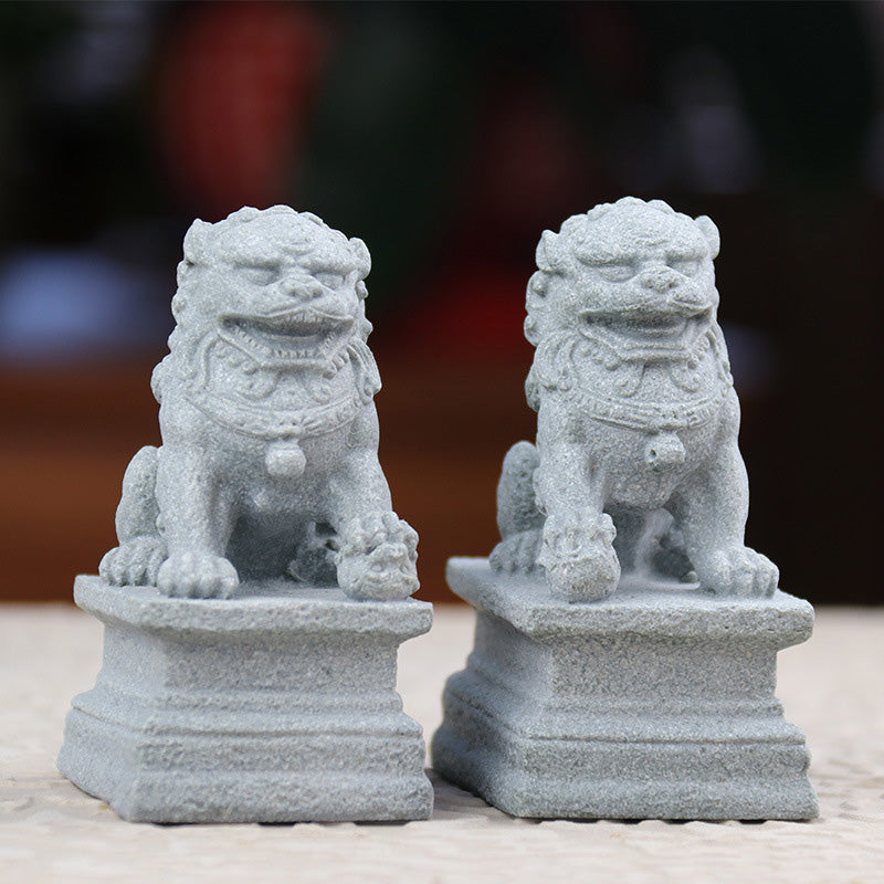 Buddha Stones Lion Fu Foo Dogs Elephant Ward Off Evil Blessing Home Decoration - image 1