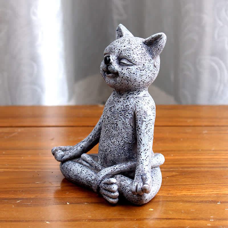 Meditating Zen Dog Cat Frog Decoration - image 7